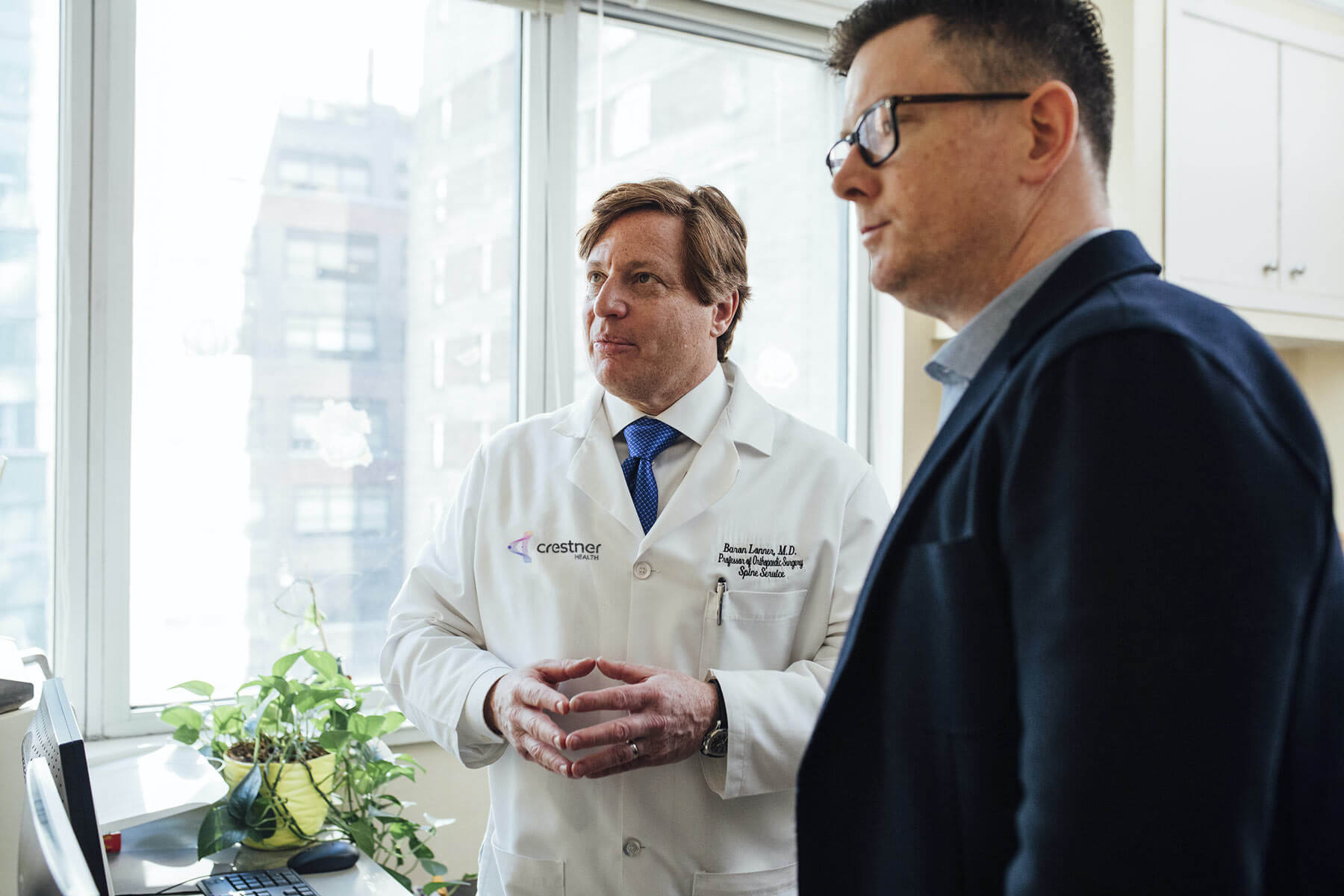 Doctor talking to patient
