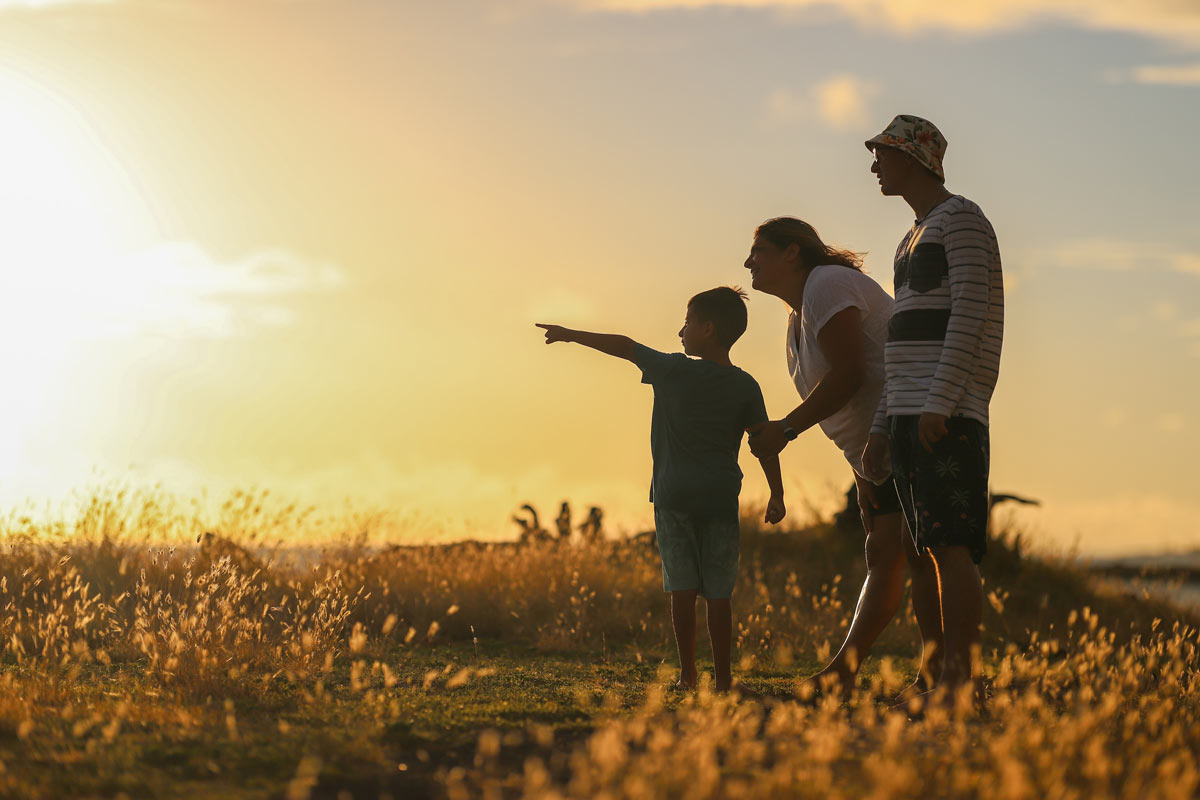 Family looking on